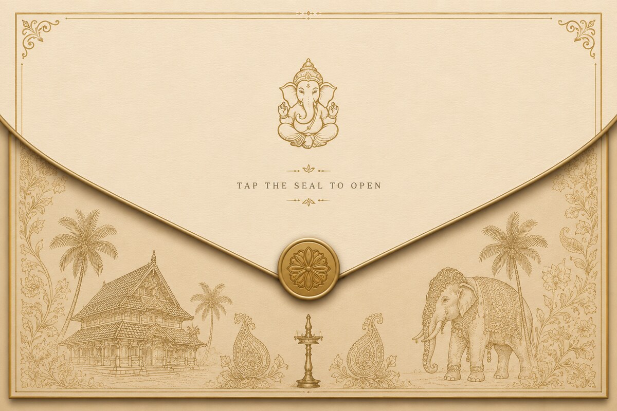 Wedding invitation envelope